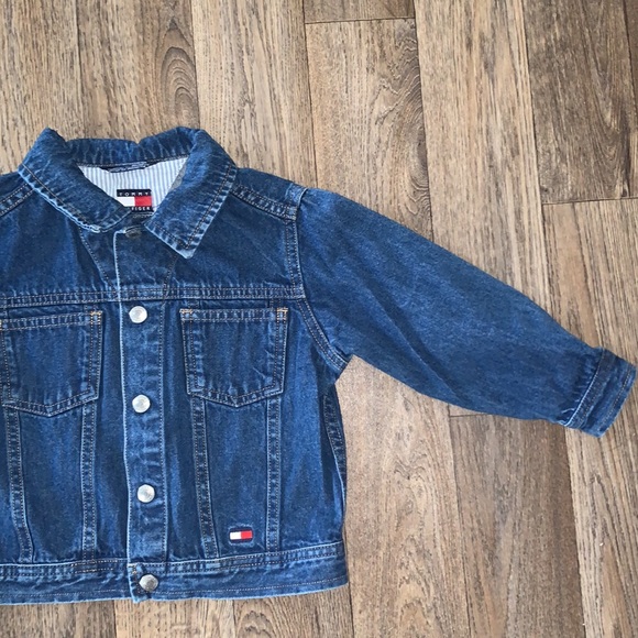 Vintage Tommy Hilfiger 3T toddler Denim Jean Jacket with Snaps- Embroidered Logo - Picture 4 of 17